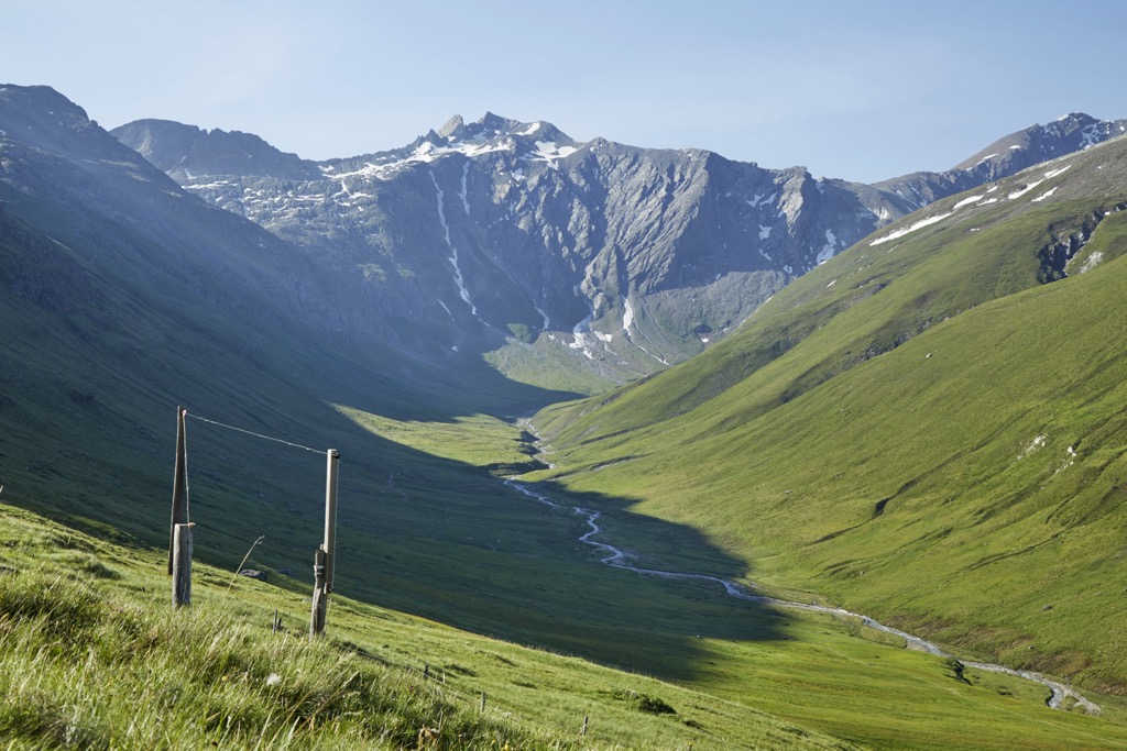 The Jufer Rhine valley near Juf village. Oberhalbstein Alps
