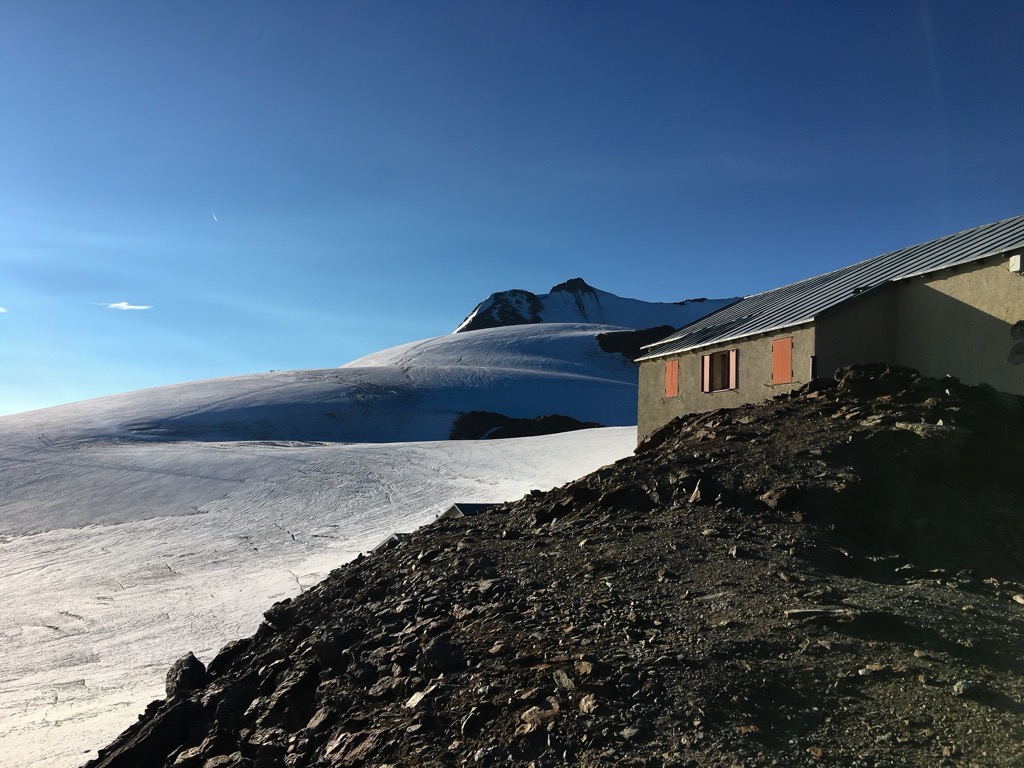 Cevedale Glacier with Mount Cevedale in the background. Ortler Alps