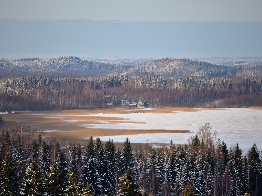 Winter landscape in Lahti, Päijät-Häme, Finland