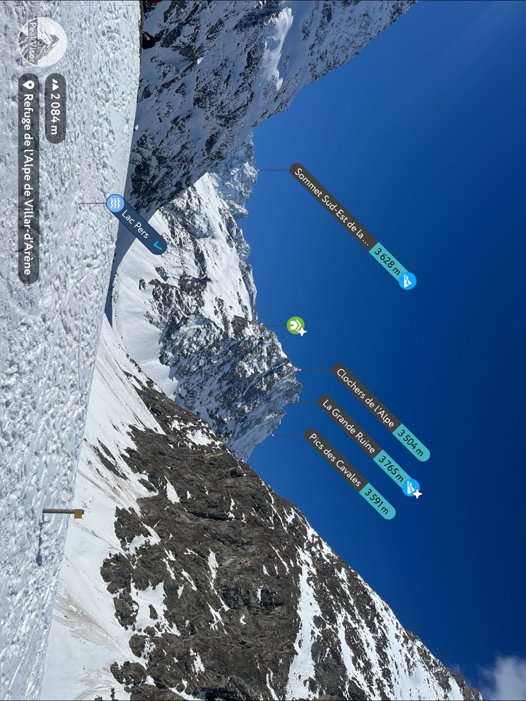 The mountainscape from the Refuge de L’Ale de Villar d’Arêne. Photo: Sergei Poljak. Journal des Ecrins Neige Cordier