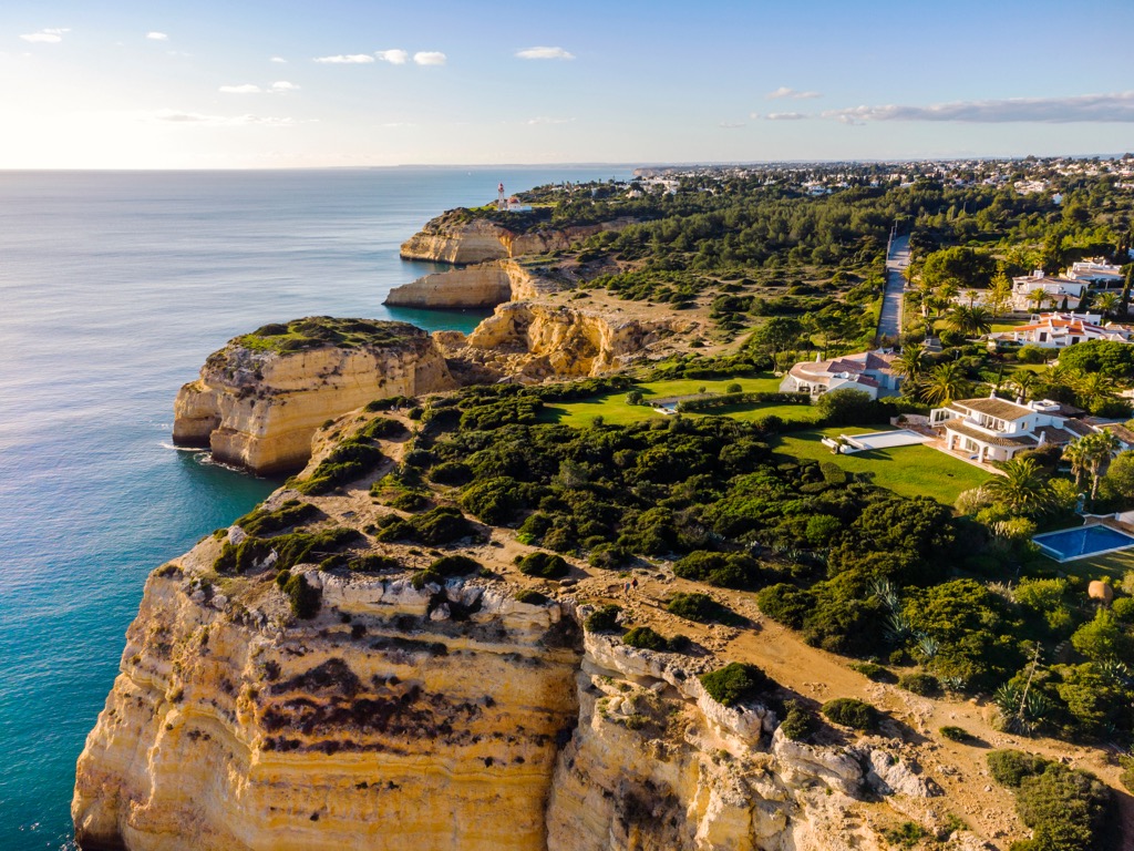 Cliffs in Carvoeiro, Algarve, Portugal