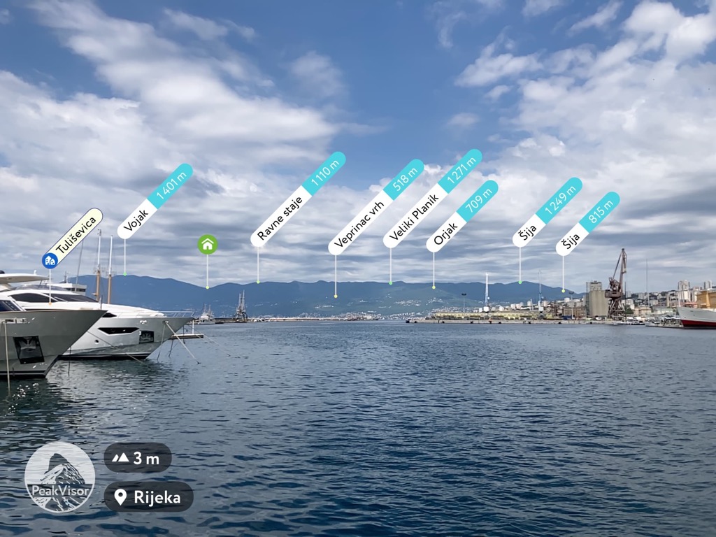 Učka Range from the port of Rijeka, Croatia