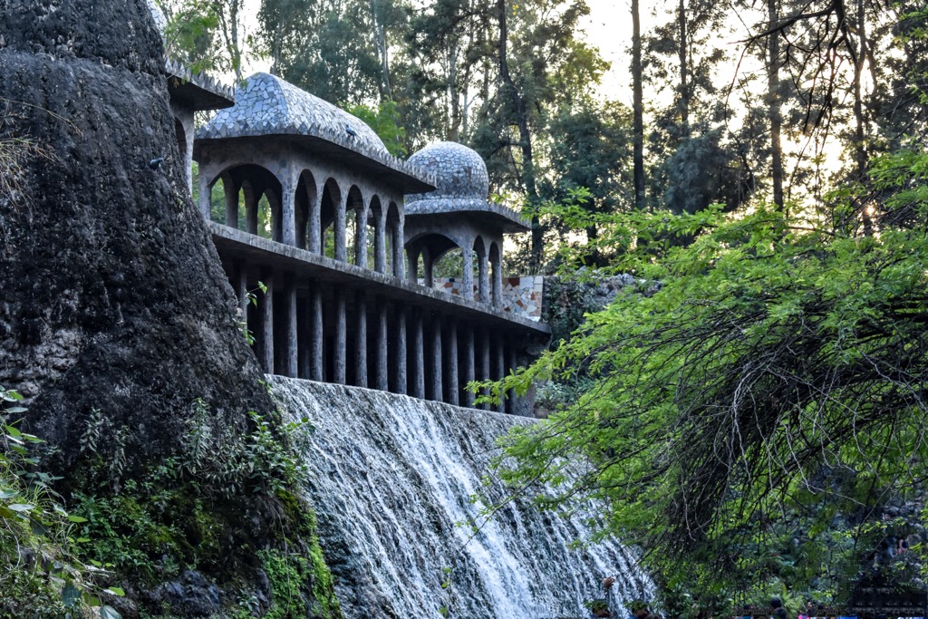 The Rock Garden of Chandigarh. Punjab Mountains