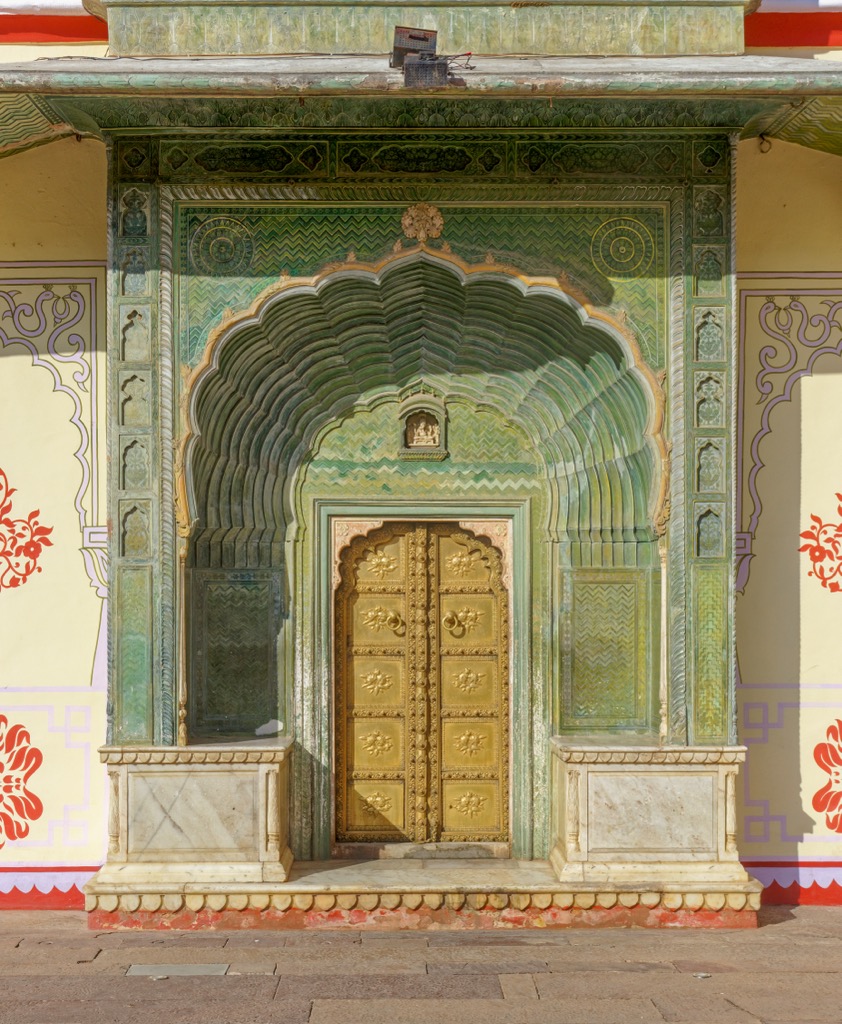 One of many ornate portals to the City Palace. Geography