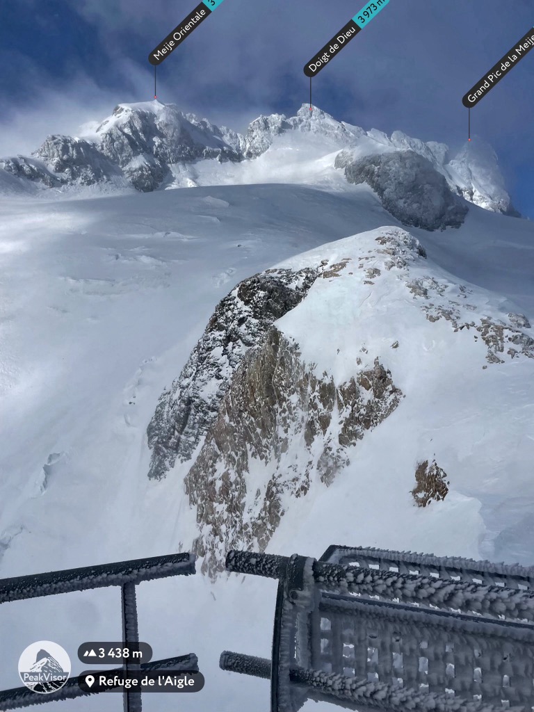 For your Peak Identification prowess. Refuge d’Aigle