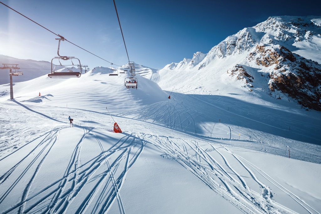 Silvretta Arena. Samnaun Alps