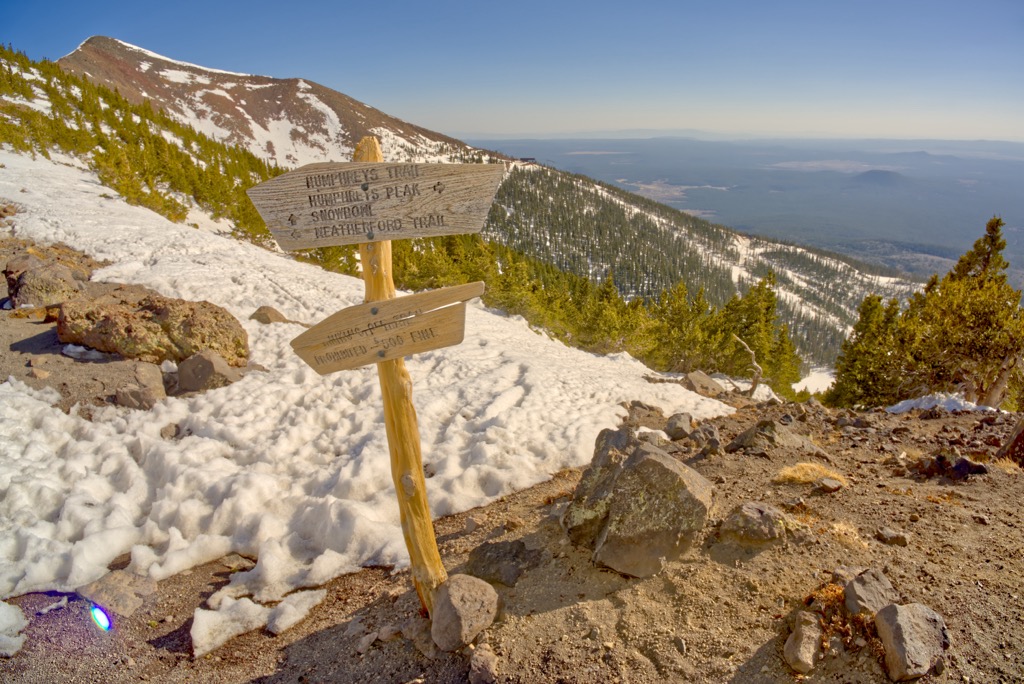 Trail Sign to Humphrey's Peak, Arizona