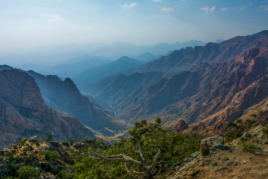 Saudi Arabia, Prayer Al Souda mountains
