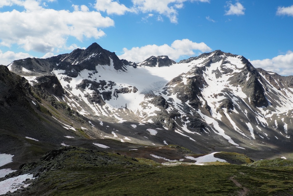 The view of Piz Rims from South Tyrol. Sesvenna Alps