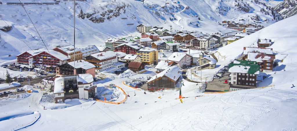 The village of Zürs. Ski Arlberg