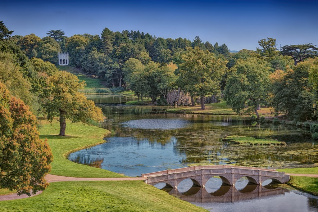 The Serpentine Lake on the River Mole in Cobham, Surrey. Surrey