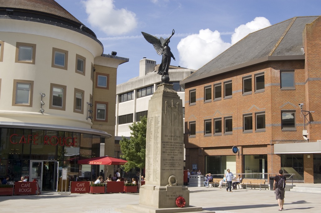 Woking’s town square. Surrey