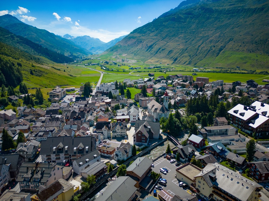Andermatt serves as the Senda Sursilvana’s starting point. Surselva