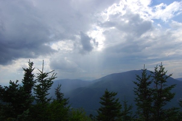 Baker Peak during an afternoon storm