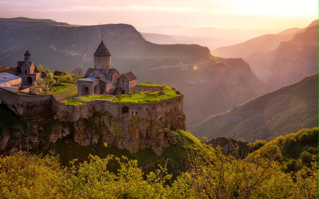 Tatev monastery in the mountains of Armenia