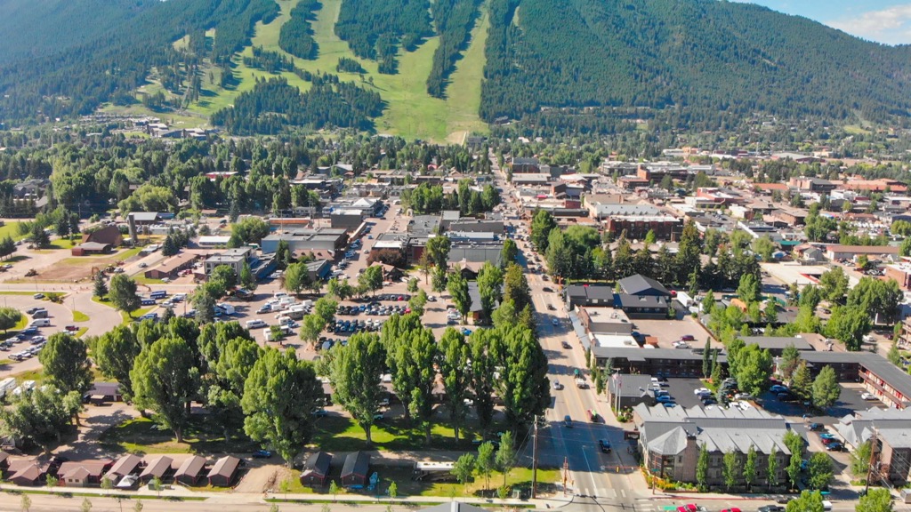 Downtown Jackson, Teton Range, Wyoming
