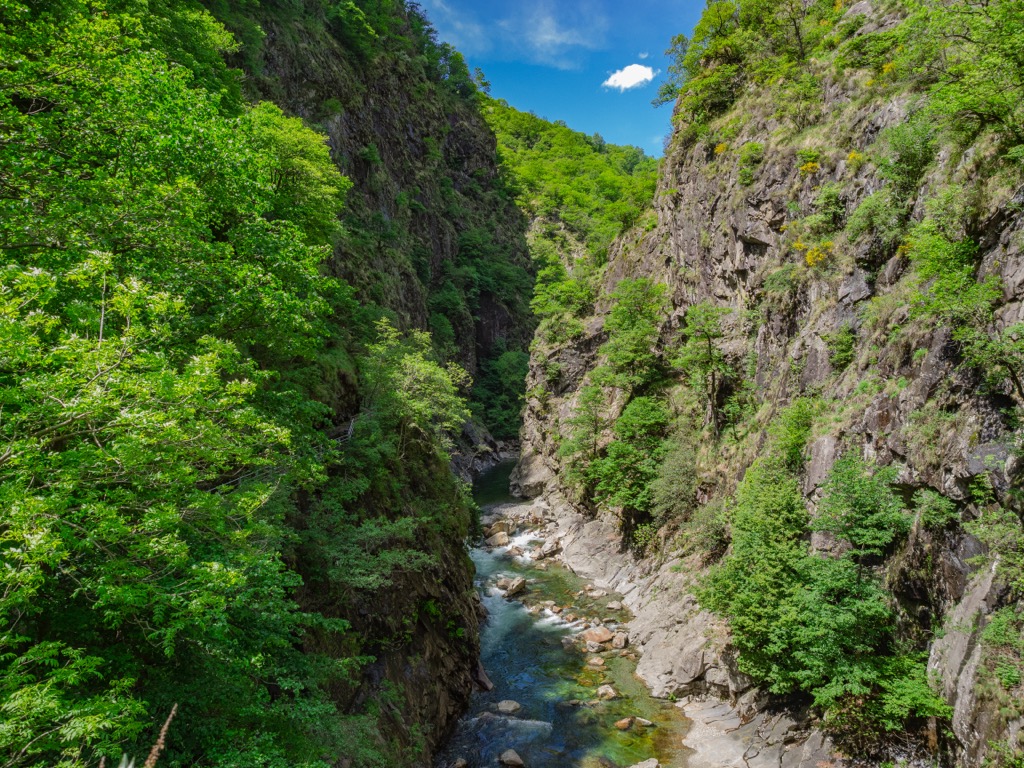 The Rio Val Grande in Val Grande National Park. Ticino Alps