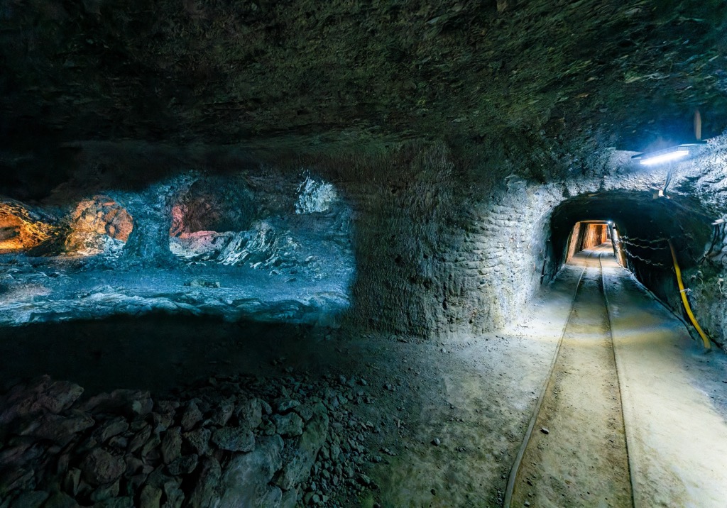 The Hallein salt mine near Salzberg. Salt mining came to define the Austrian Alps in a time before alpine tourism, but the Totes Gebirge never offered much of the resource. Totes Gebirge