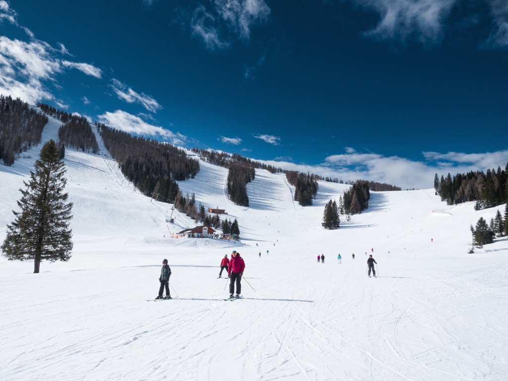 Skiing at Hinterstoder. Totes Gebirge