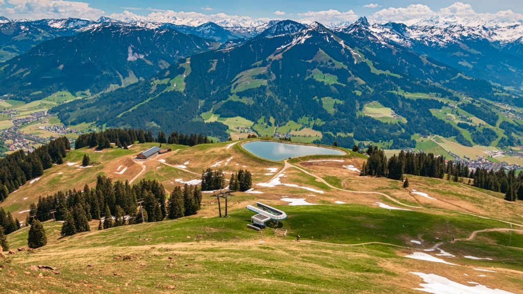 The view from Hohe Salve’s summit is incredible in all directions. Tyrol Schistose Alps