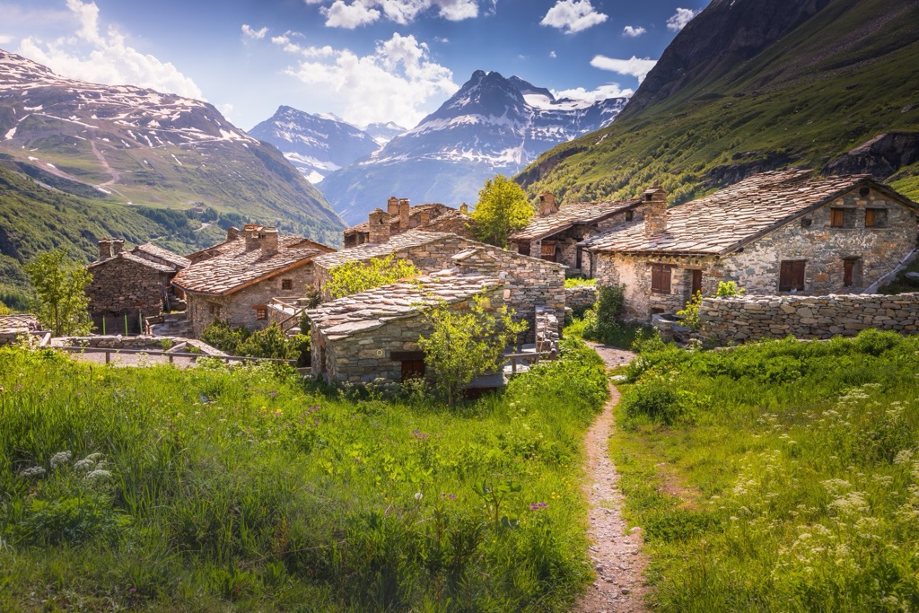The hamlet of Écot, Vanoise Massif, France