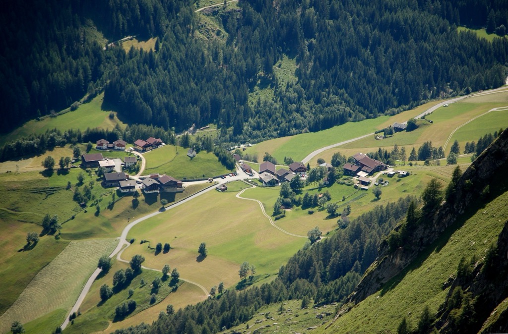 The bucolic village of Prägraten. Venediger Group