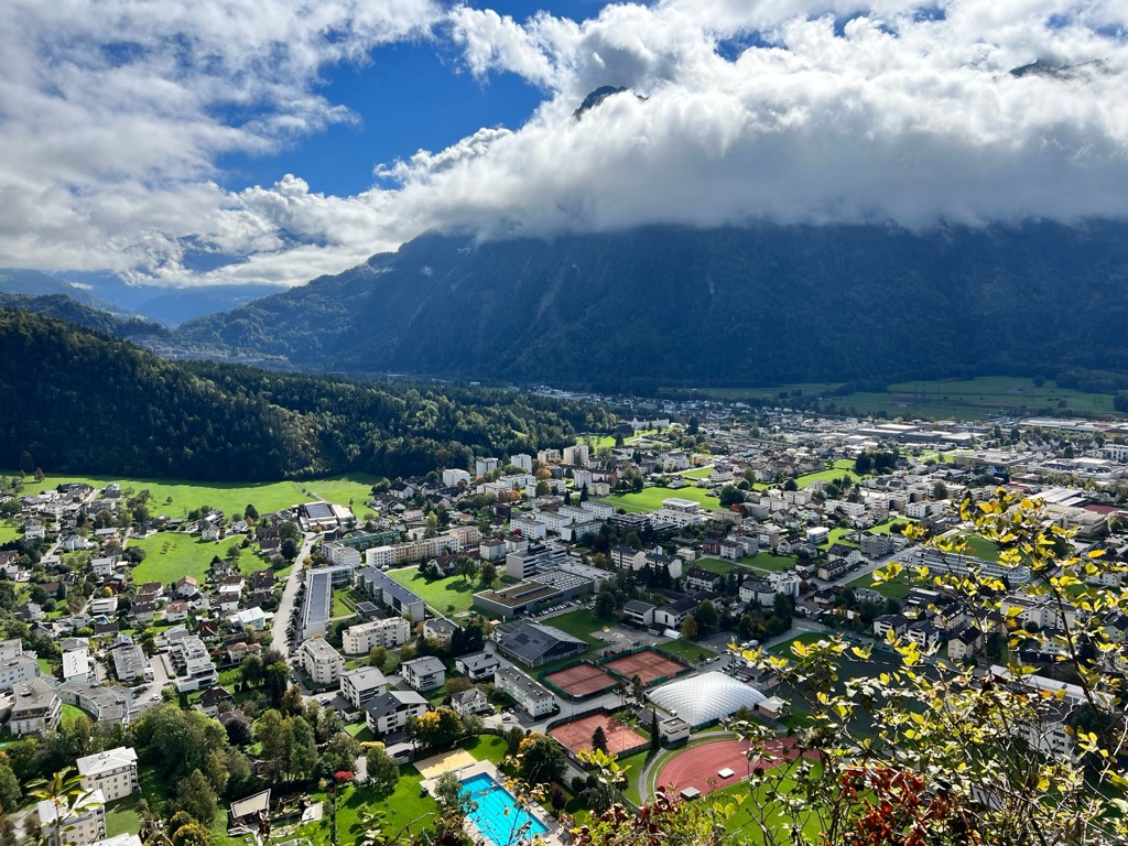 Bludenz from above. Verwall Alps