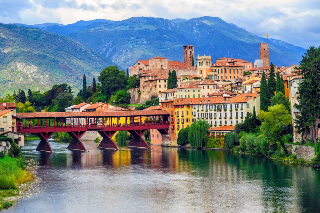 Bassano del Grappa Old Town, Vicenza, Italy
