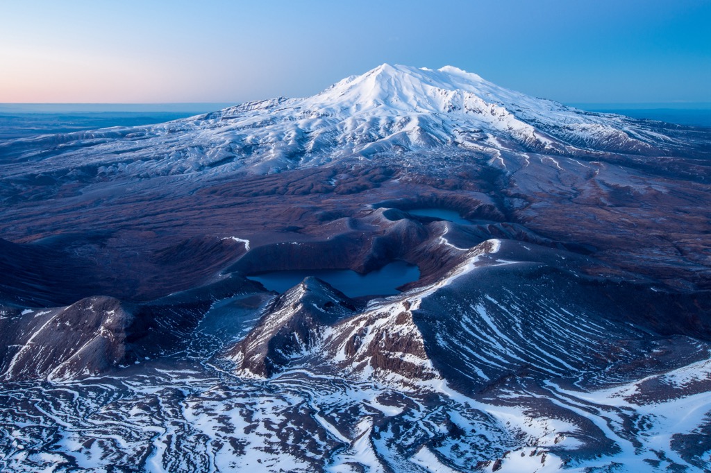 Mount Ruapehu stratovolcano, Wellington, New Zealand