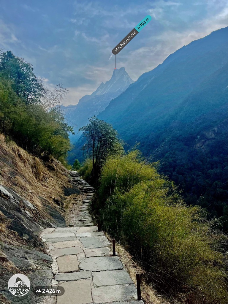 Protected because of its significance to the Gurung people, Machapuchare will likely never see a summit attempt. Photo: Conrad Lucas. Western Development Region