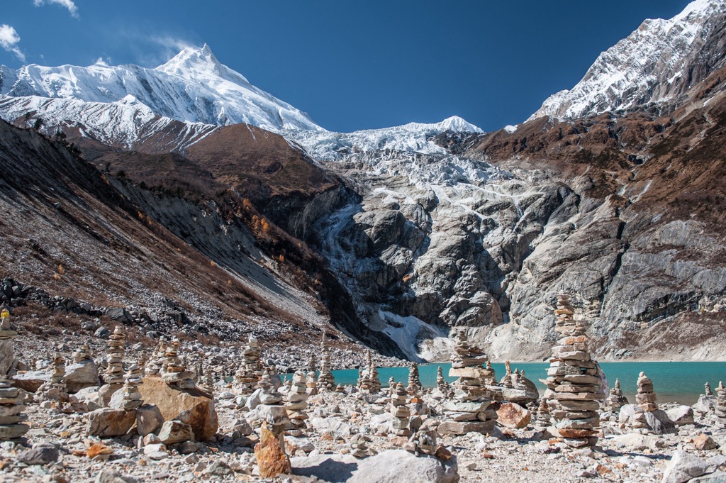 Birendra Lake, with Manaslu towering behind. Western Development Region