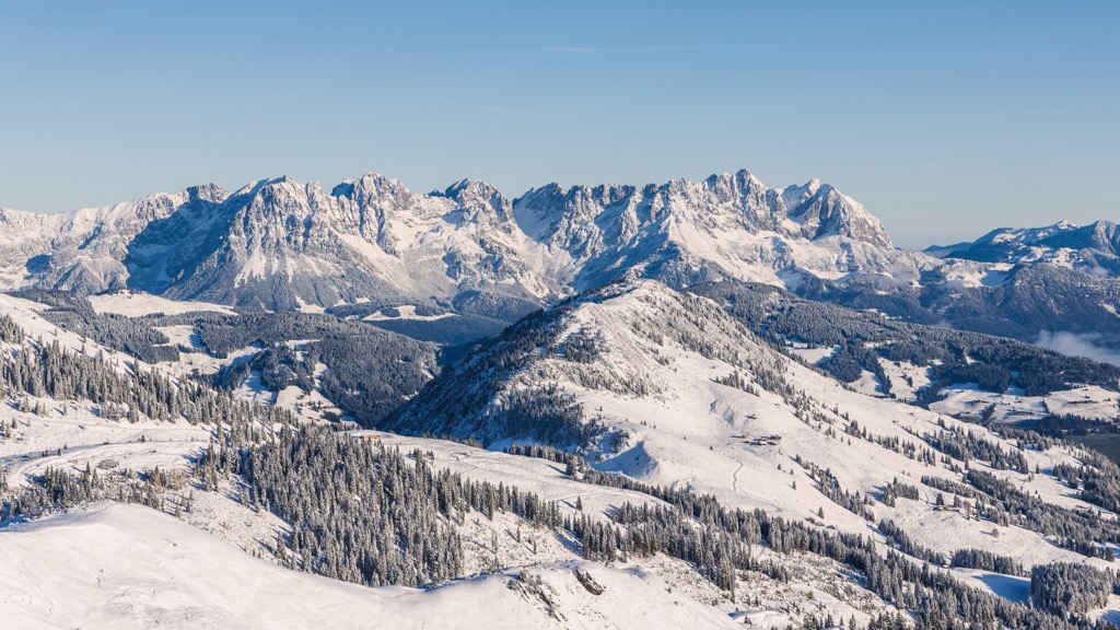 The Wilder Kaiser in winter. Wilder Kaiser