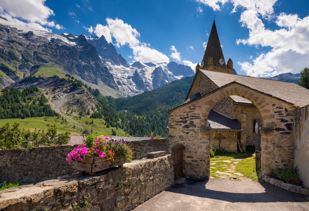 Best hiking.  Passing through the village of La Grave beneath La Meije, Queen of the Écrins