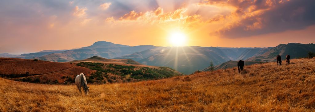 The foothills of the Drakensberg Mountains near Durban, South Africa. eThekwini Metropolitan Municipality