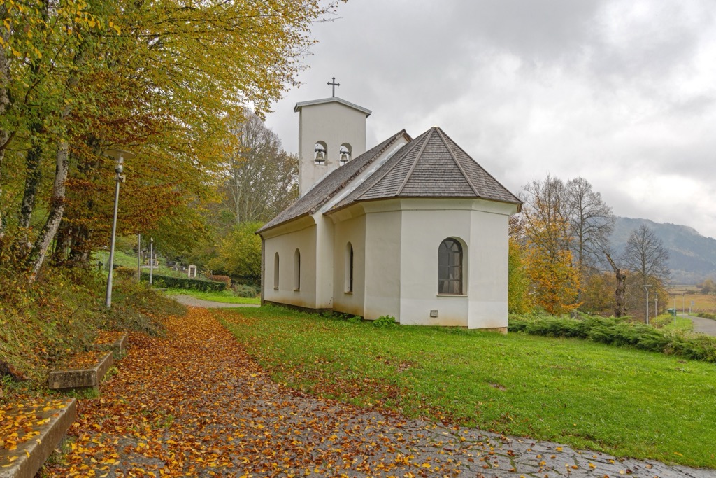 Nikola Tesla's birthplace and the surrounding landscape at Smiljan, Croatia
