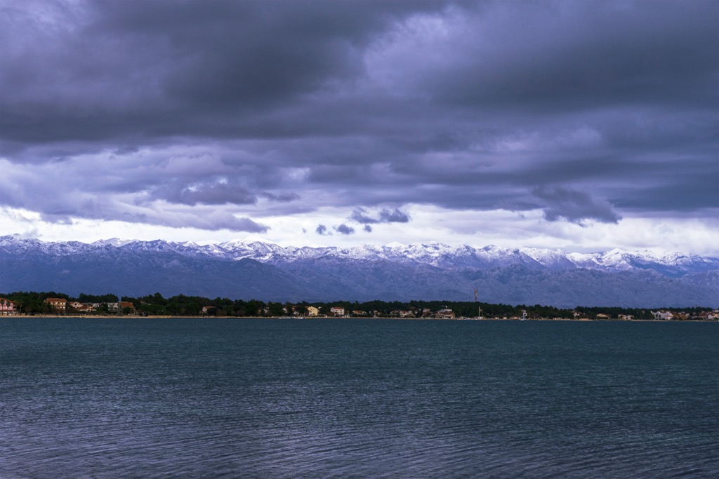 The Velebit massif seen from the Lika side in Croatia