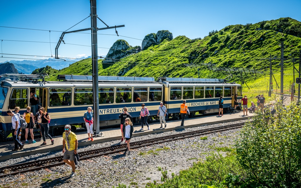 The Rochers de Naye cogwheel railway