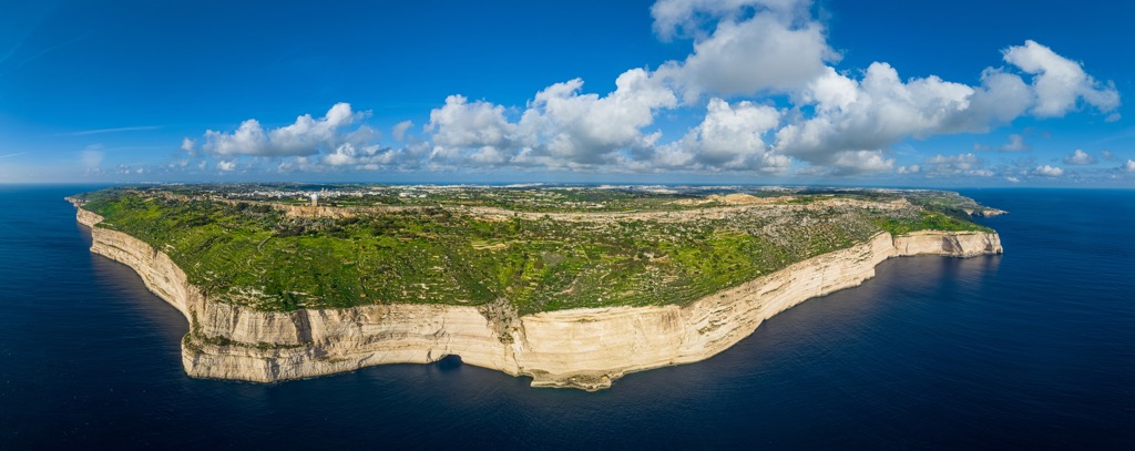The sea cliffs at Dingli on the southwestern coast of Malta