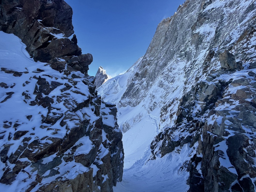 The Secrets to Finding the Best Snow Off-Piste. You might want a guide, a local, or better yet, a local guide, before stepping into this line. Photo: Sergei Poljak
