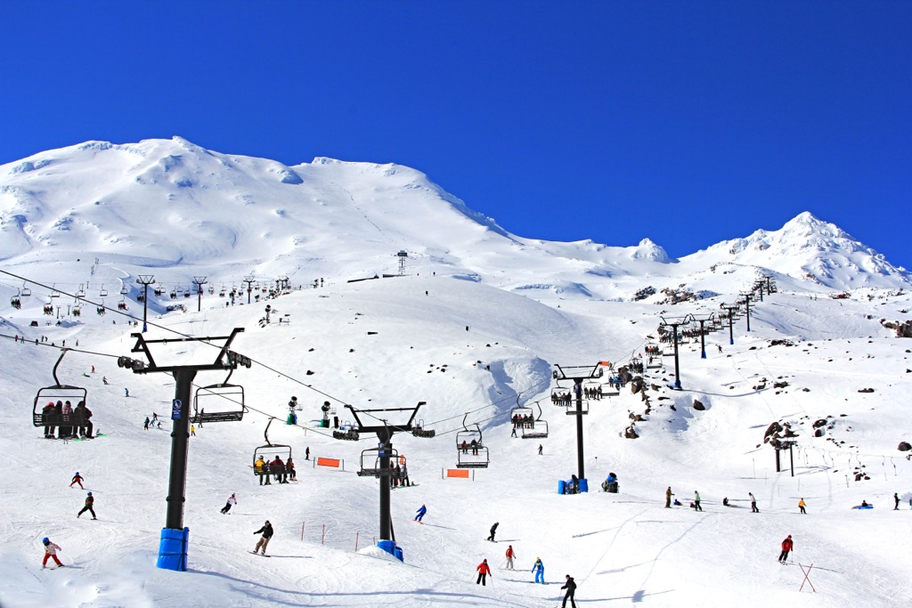 Mountain Ruapehu in the Northern island of New Zealand