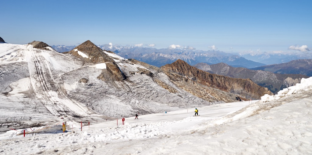 Hintertux in Austria.  Summer Skiing in Europe