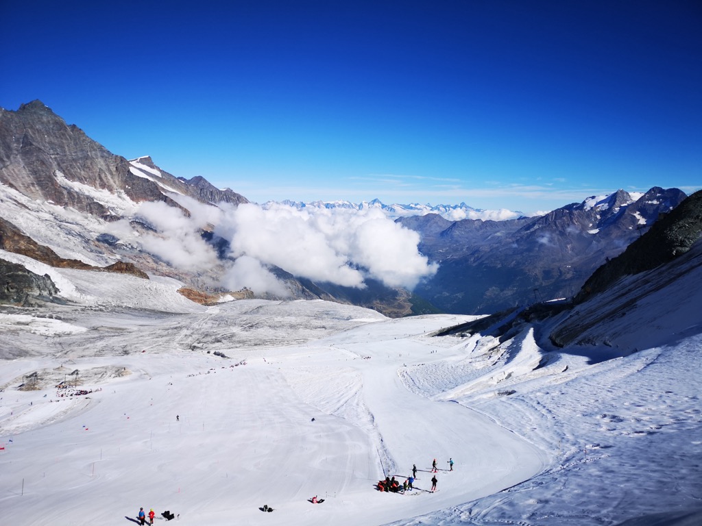 Saas-Fee, Switzerland.  Summer Skiing in Europe