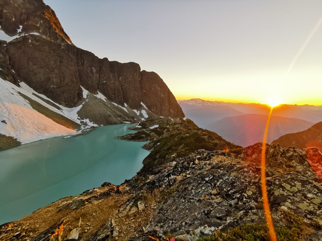 Sunsets never look as good in photos, but here’s my best shot. Photo: Anthony Butt. Wedgemount Lake
