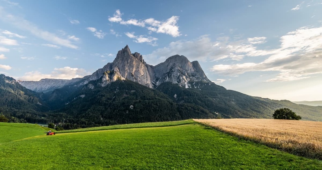 Sciliar and Punta Santner, Schlern Group, Dolomites, Italy