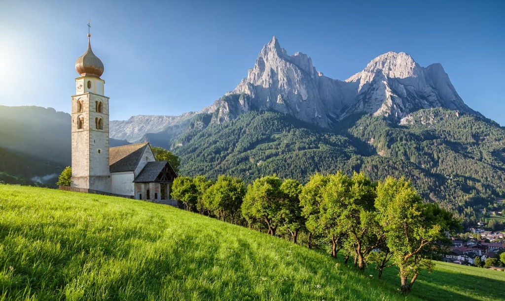 St. Valentin Church, Dolomites, Italy
