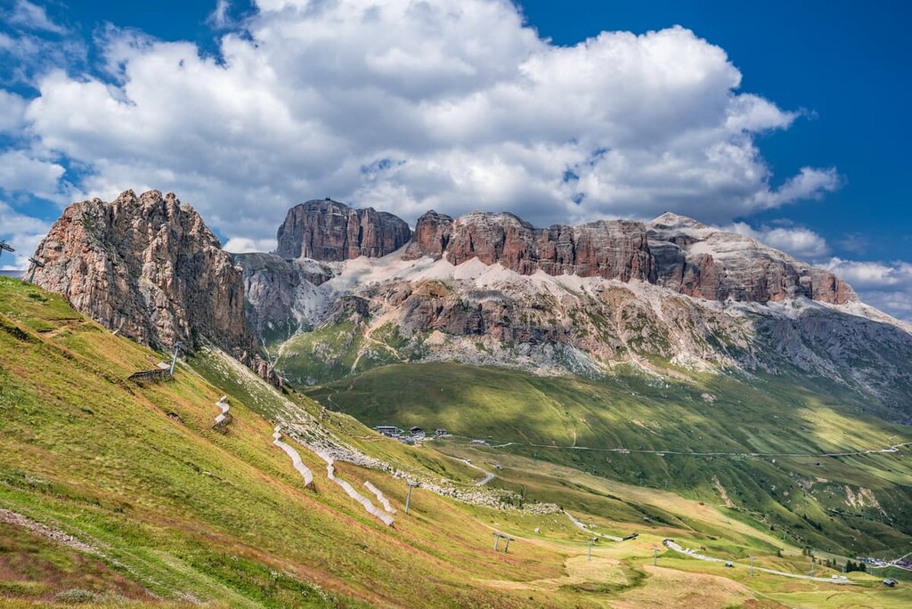 Hike to Piz Boe from Sass Pordoi, Sella Group, Dolomites