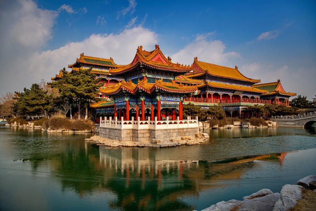 Temples in Penglai old town, Shandong, China