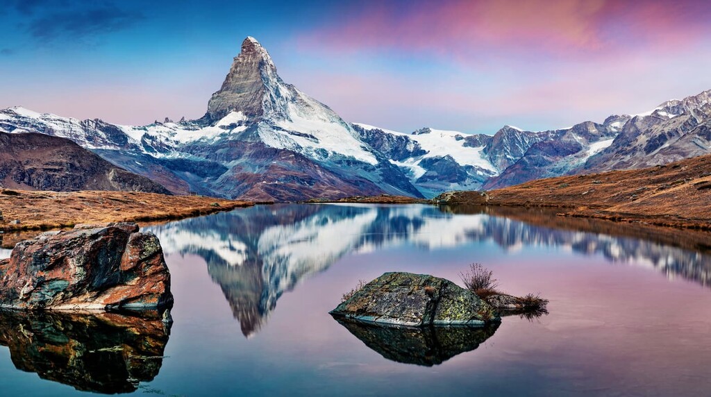 Matterhorn, Stellisee lake, Switzerland