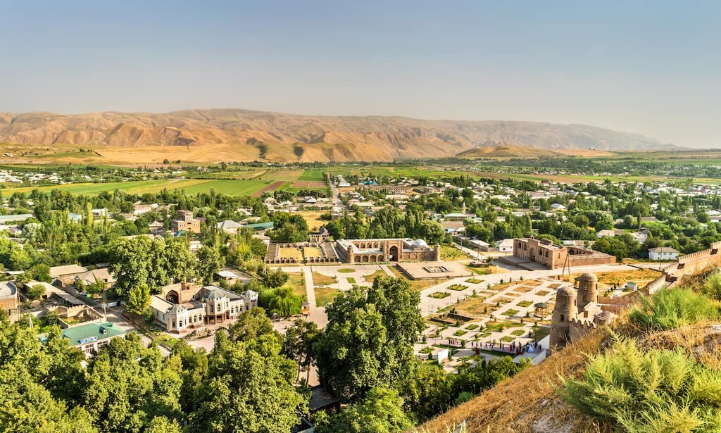 View from Hisor Fortress in Tajikistan
