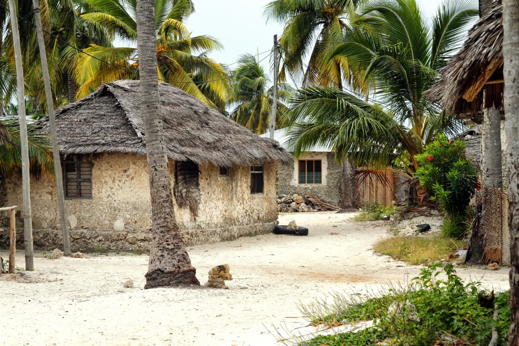 Jambiani village in Zanzibar, Tanzania